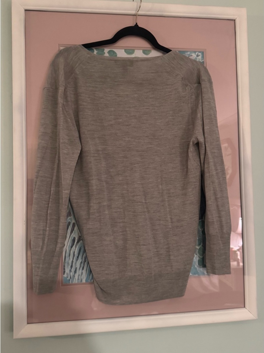 J. Crew Women's V-Neck Sweater in Light Gray - Picture 4 of 4
